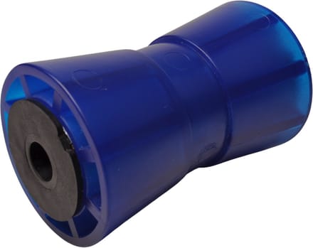 Kielrol blauw - 133x58,5 mm - naafdiameter 17 mm