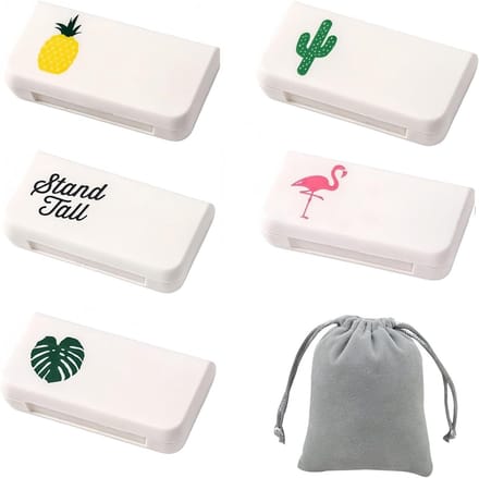 Set van 5 Kleine Pillendozen met 3 Compartimenten - Mini Tablet Organizer voor Reizen, Vitaminen en Geneesmiddelen