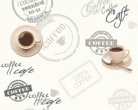 KOFFIE BEHANG | Keuken - bruin beige creme - A.S. Création Simply Decor