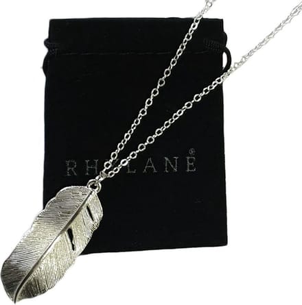 Ketting 70 cm + 5 cm Verstelbaar Met Veer Hanger - Zilverkleurig