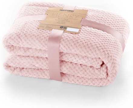 Zachte Microvezel Plaid Fleece Deken Scandinavisch Roze 70x150 cm