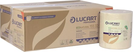 Lucart Professional handdoekrol EcoNatural 155 ID, doos van 6 rollen