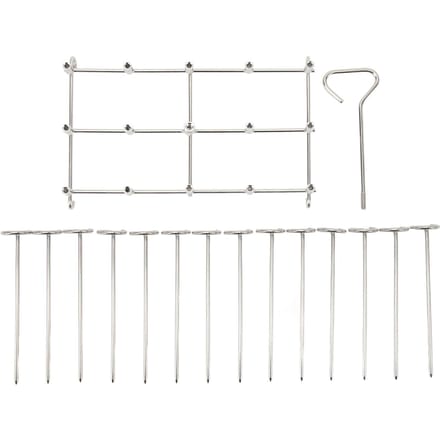 Support à brochettes Friteuse Grille Ensemble Acier Inoxydable Vertical Barbecue Grille Ronde Rotative Friteuse white