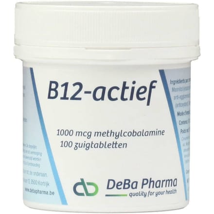 DeBa Pharma Vitamine B12-actief 1000mcg 100 Zuigtabletten