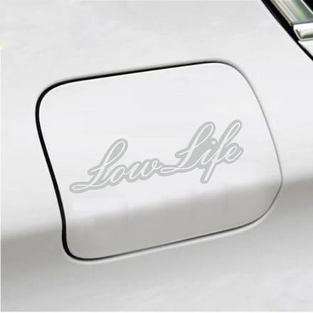 Bumpersticker - Low Life - 6,5 X 20 - Licht Grijs
