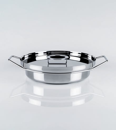 KnIndustrie Back/Up Hapjespan Ø30cm RVS - Italiaans Design Lage Koekenpan Inductie