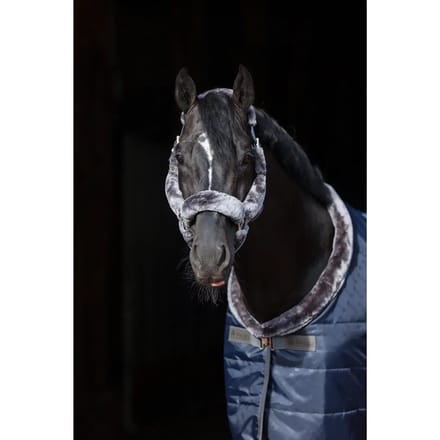 Bucas Show-Line Half Fur Halster Pony Navy