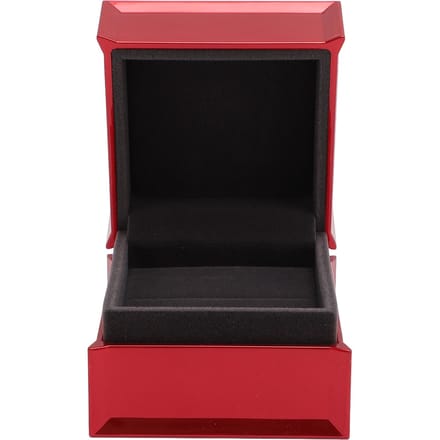 Sieraden Ring Geschenkdoos Flocking Interieur Luxe Rechthoek Glanzend Oppervlak Ringdoos voor Verloving black