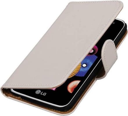 Bookstyle Wallet Case Hoesje Geschikt voor LG K4 Wit