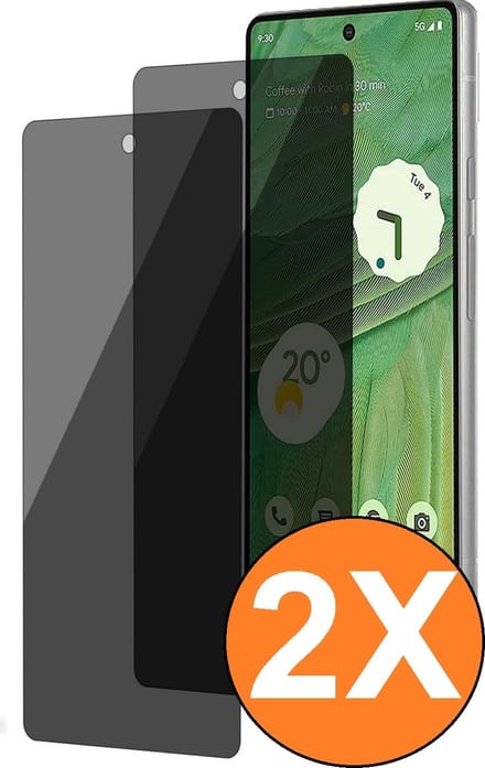 Privacy Geschikt voor Google Pixel 6A screenprotector Privacy - 2 Stuks - Full screen protector tempered glass Pixel 6a