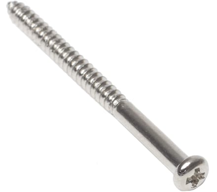 Göldo bas PU schroeven 10er Set houtgewinde 2,5 x 35 chrom - Basgitaaronderdeel