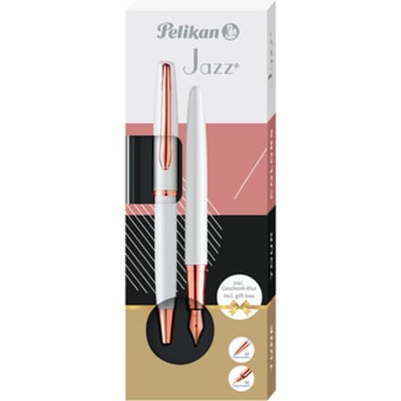 Schrijfset Pelikan Jazz Noble Elegance K36+P36 medium pearl