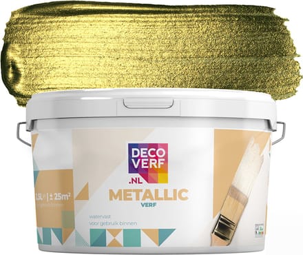 Decoverf metallic verf goud, 2.5L