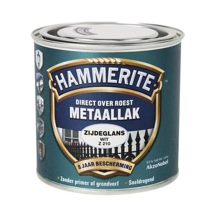 Hammerite Metaallak Direct over Roest Zijdeglans - Z210 Wit