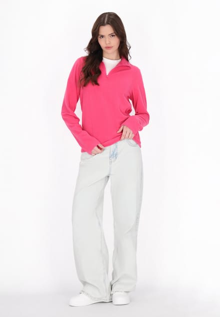 Mymo Fleece trui Dames roze