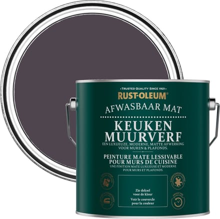 Rust-Oleum Donkerpaars Keuken muurverf - Druivensap 2,5L