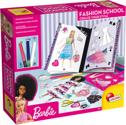 Lisciani barbie mode school modeontwerpster: stiften, glitter en stickers