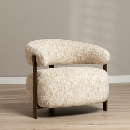 Bronx71® Fauteuil Grace chenille beige