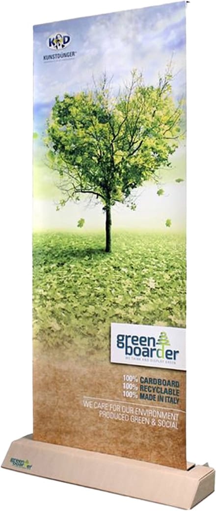 Kartonnen roll-up banner - Compleet systeem - 200 x 74 cm - Kartent