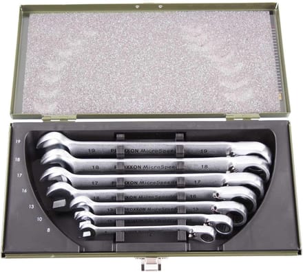 Set Steekringsleutels Combinatie, 7-Delig, Maten 8 tot 19 mm