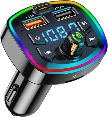 FM Transmitter Bluetooth Auto Accessoire - Handsfree Adapter Voor Autoradio Met Sigarettenaansteker Snel Opladen - Ondersteuning TF en USB