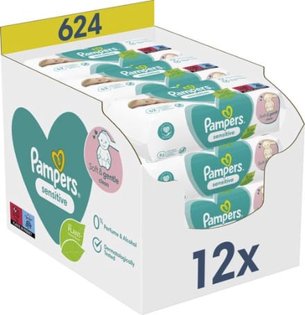 Pampers Sensitive Billendoekjes - 624 Stuks