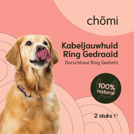 Kabeljauwhuid Ring Gedraaid - 200 gram - Paard