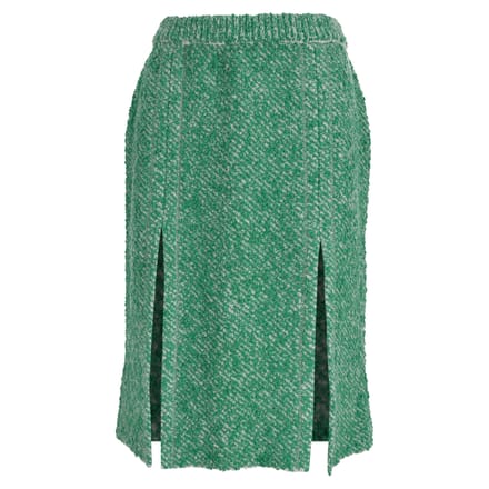 Stella McCartney midi-rok van bouclé-tweed in groene katoen