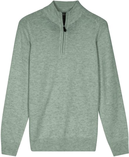 Baileys – Heren – Gebreide trui – Gemeleerd - Lamswollen Pullover - Misty Green – 520094-725