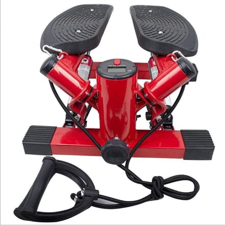 Mini Stepper - Thuis Trainer - Cardio Training - Met Weerstandsbanden - Compact Ontwerp - Zwart