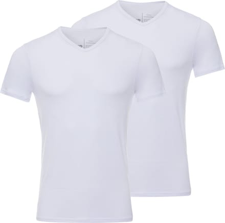 BOXR Underwear - Bamboe T-Shirt Heren - V-Hals - Wit - Zijdezacht - Thermo Control - Ondershirt Heren - 2-Pack