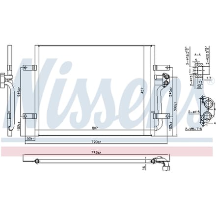Condensator, airconditioning NISSENS 940585