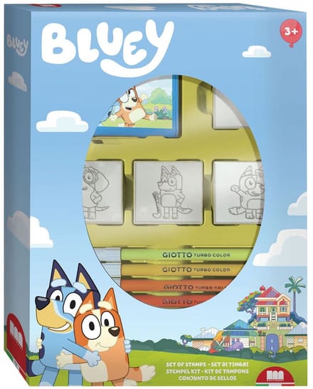 Multiprint Bluey stempelset creatief speelgoed met 4 stempels.