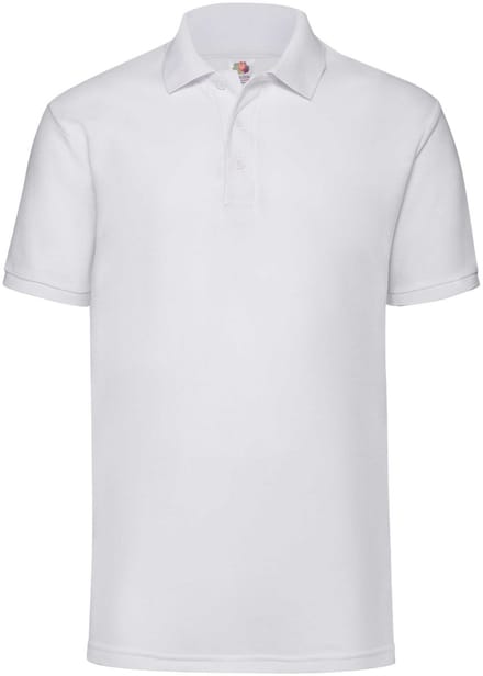Poloshirt Fruit Of The Loom 65/35 Volwassen Blanco - S