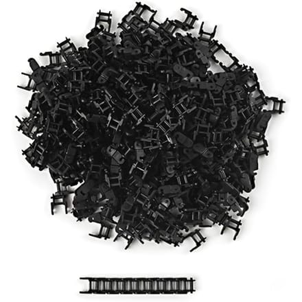 200 stuks Technische Kettingschakel Bouwstenen Vrachtwagen Rupsband Armband 3711 MOC Tank Onderdelen Baksteen Bouwspeelgoed in black
