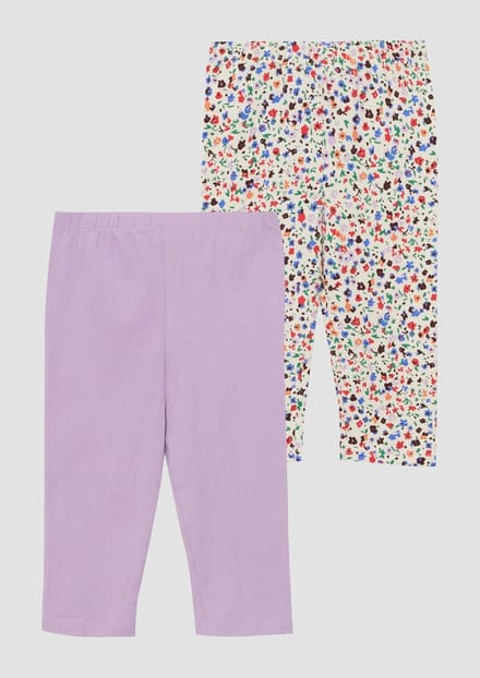 Uni en All-over Geprinte Capri Legging in Grote Maten Meisje s.Oliver (x2)