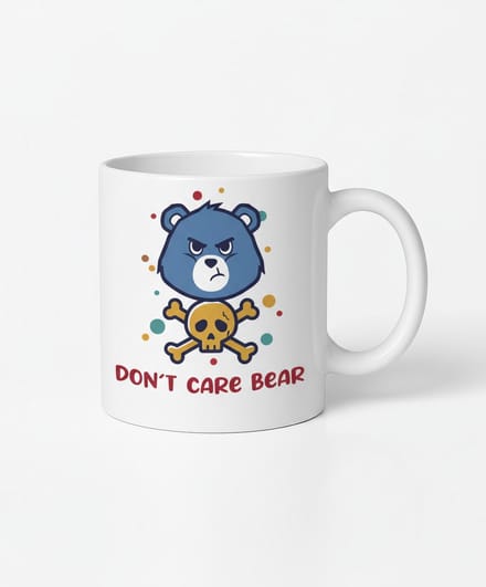 Don't Care Bear Mok - Grappige Keramische Koffiemok