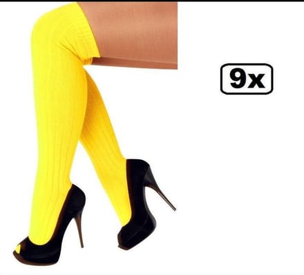 Kniekousen fluor geel maat 41-47