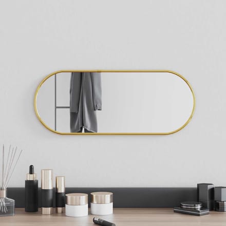 vidaXL - Wandspiegel - 50x20 - cm - ovaal - goudkleurig