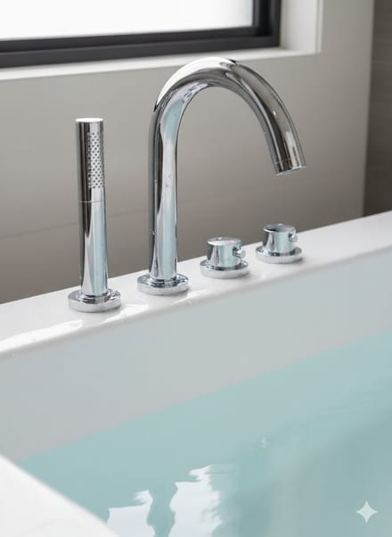 AquaVik Badrandthermostaat Soral 4-gats Met Inbouwdeel Chroom