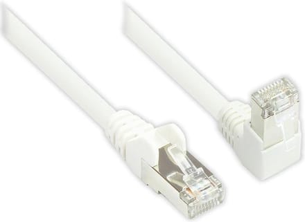 S/FTP CAT6 Gigabit netwerkkabel haaks/recht / wit - 10 meter
