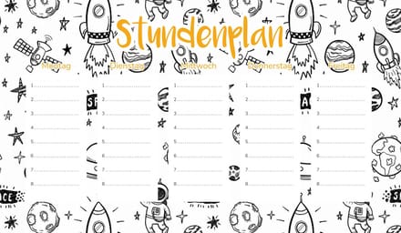 Wallvy Serie - Magnetische Lesroosterplanner - 45x26CM - Kosmosontwerp
