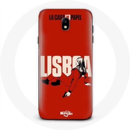 Samsung Galaxy J3 2017 hoesje La casa de papel Lisboa tekening