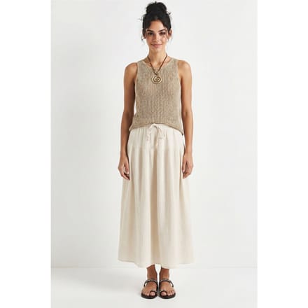 Hoge Taille Midi A-Lijn Rok