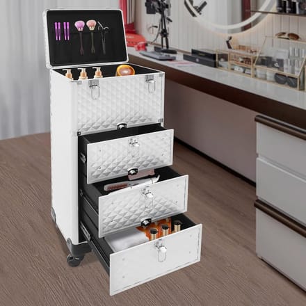 Visagie Koffer - Cosmetica Koffer - Kapperskoffer - Make-up Koffer met Verstelbare Vakken – makeuphulp