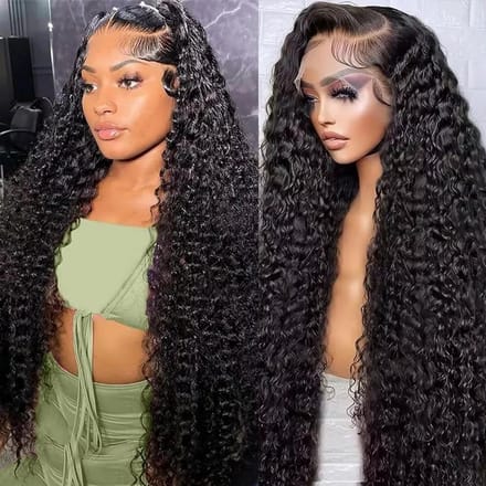 Luxe Kinky Curly Lace Front Pruik Menselijk Haar - 13x4 Vrije Scheiding, Natuurlijk Zwart