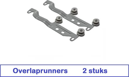 Anchor U-de-luxe runner overlap u-rail - WIT - Overschuif runners gordijnrail Plus - 2 stuks