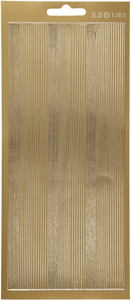 Stickers, randen, vel 10x23 cm, goud, 1 vel