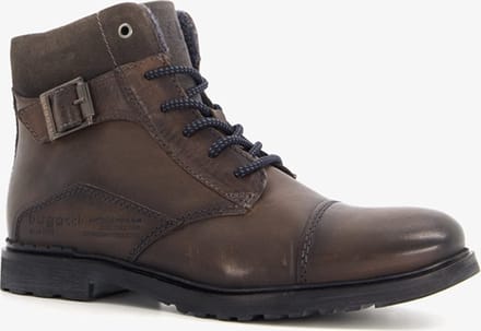 Bugatti leren heren veterboots donkerbruin - Maat 43