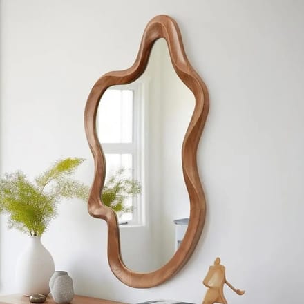 Milton & Oldbrook Wandspiegel 53 x 81 cm Flen Hout